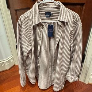 Polo Ralph Lauren Tan Striped Casual Shirt